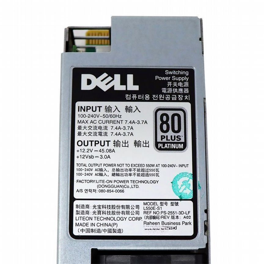 [L550E] Блок Питания Dell -S1 550w L550e