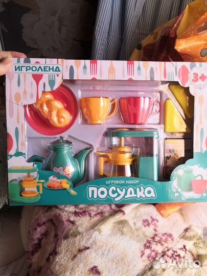 Посудка игрушечная,наборы на липучках с овощами