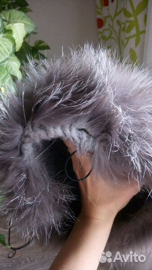 Шапка меховая вязаная