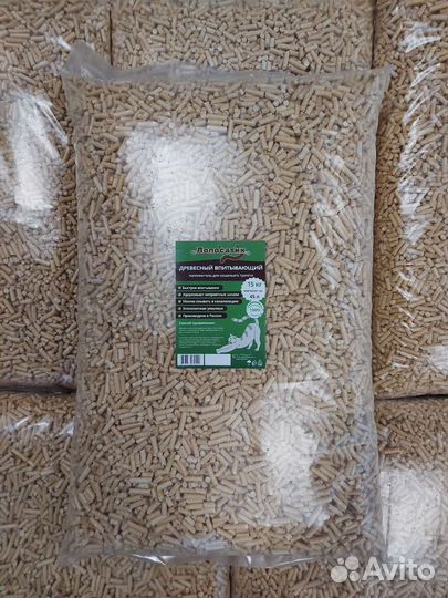 Наполнитель для кошачьего туалета древесный