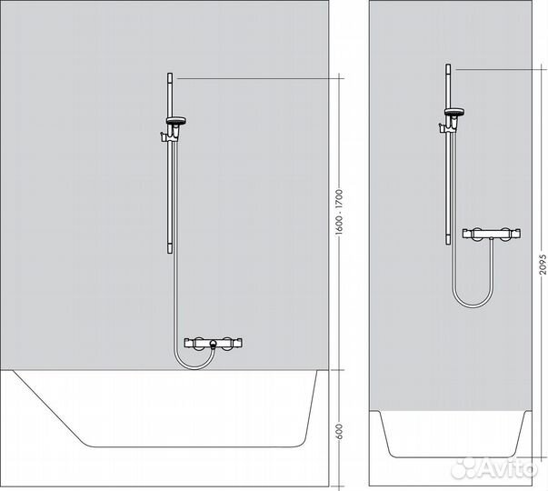 Душевая гарнитура Hansgrohe Croma Select E 1jet 26