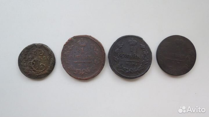 18 медных монет Российской Империи