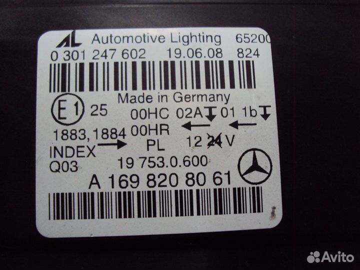 Фара к-кт передняя Mercedes-Benz W245 M266E17