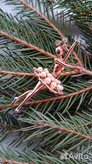 Брошь балерина винтаж