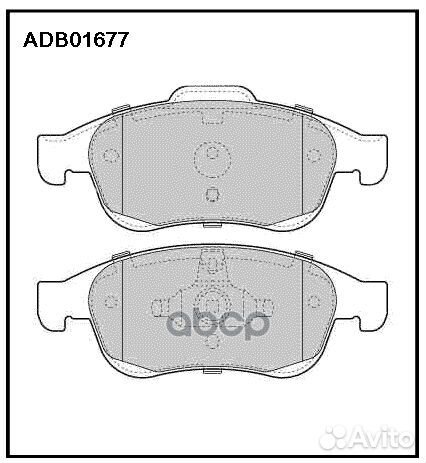 Колодки тормозные передние ADB01677 allied nippon