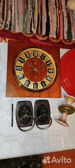 Ручки с головой льва Диск Часы Янтарь Цена за все