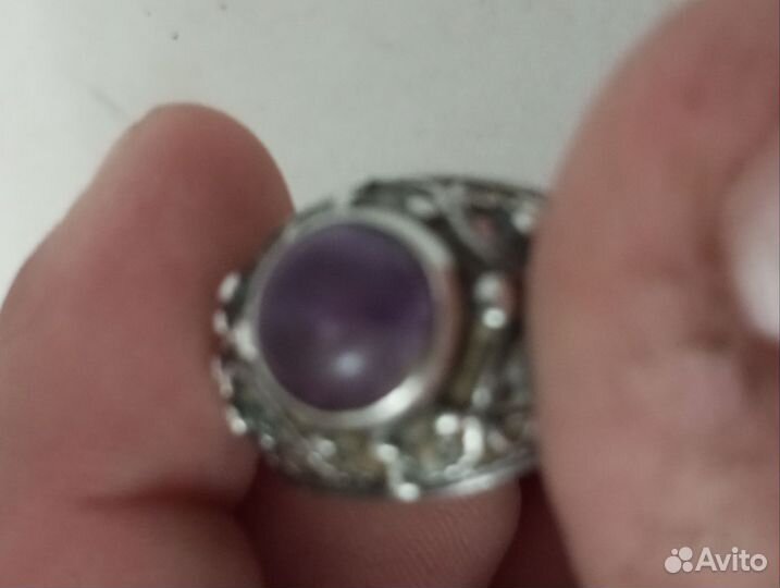 Серебряное кольцо с аметистом СССР