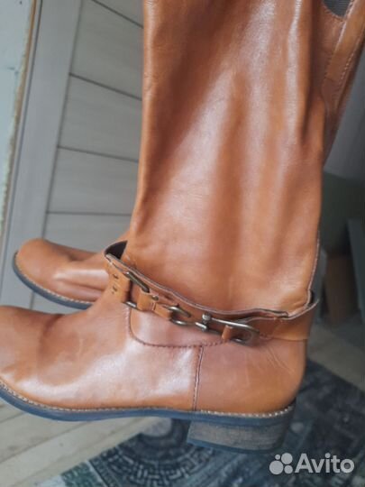 Сапоги женские весна, натуральная кожа