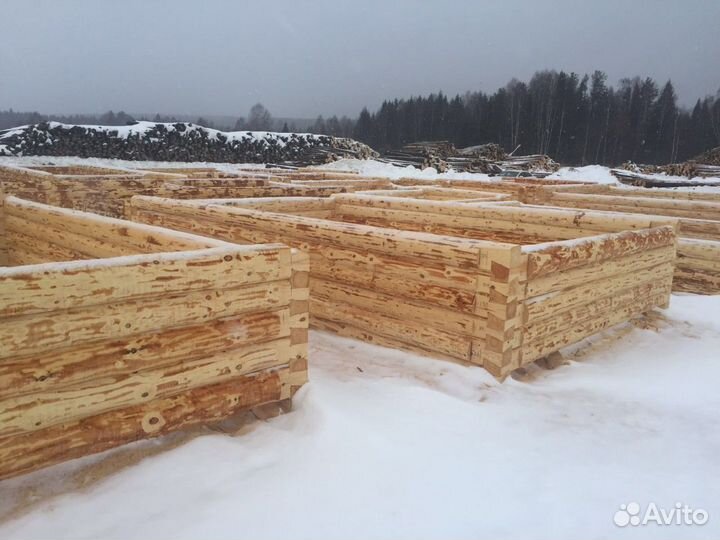 Сруб дома баня из зимнего леса с доставкой