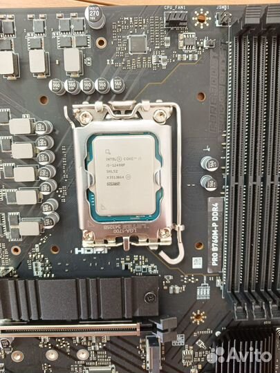 Комплект i5-12400F + MSI Pro B760M-P / обмен