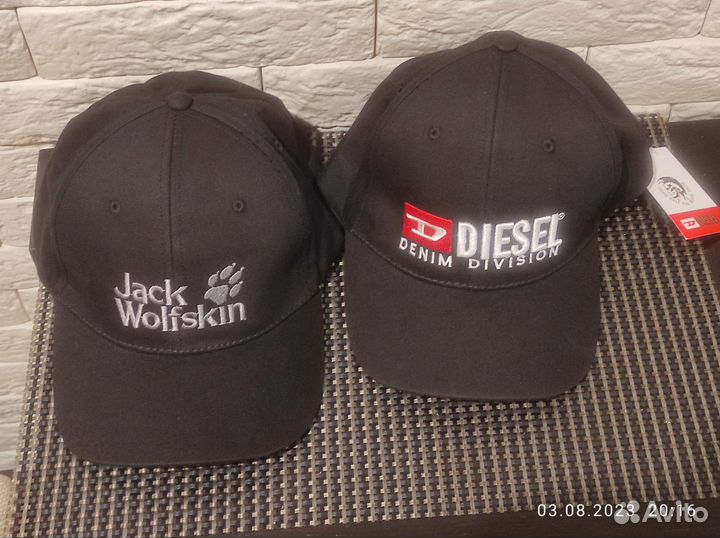Бейсболка Мужская Jack Wolfskin и Diesel Black