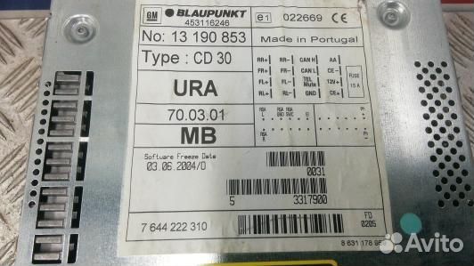 Магнитола opel meriva A (ZKR05I401)