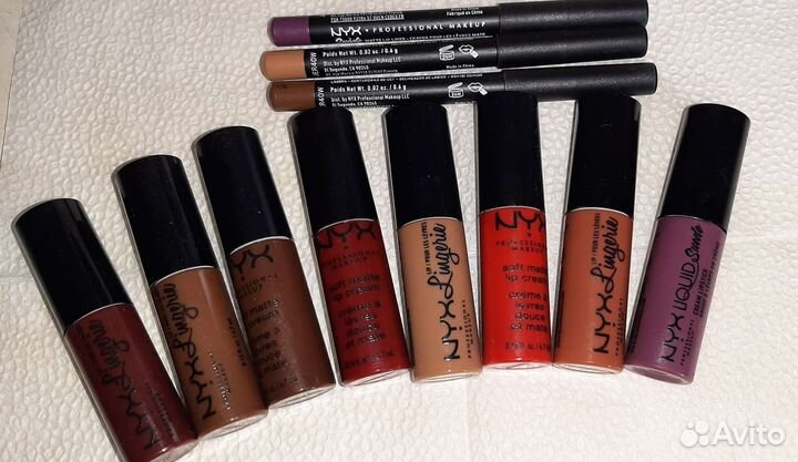 Nux набор помады для губ новые+подарок 3 карандаша