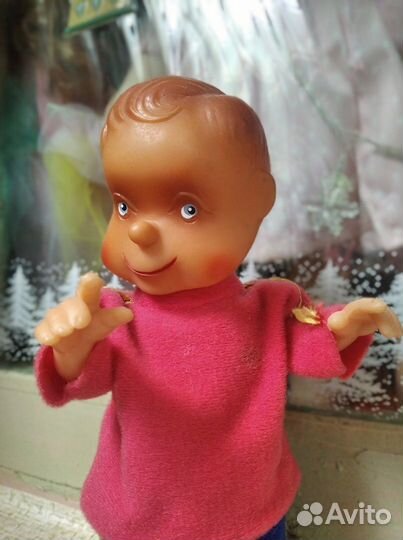 Винтажная заводная кукла-мальчик ГДР