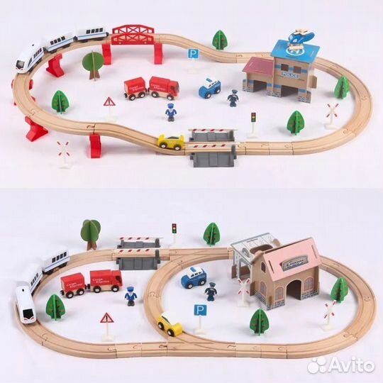 Железная дорога 88 деталей, совместима с Икеа