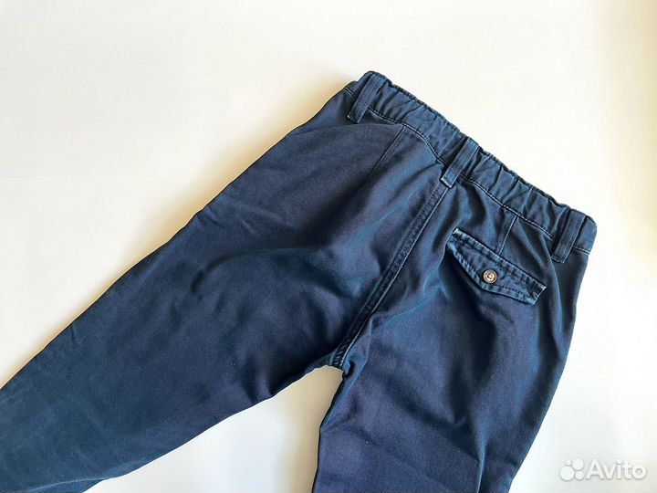 Брюки школьные синие 128 134