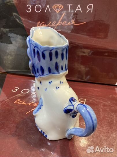 Молочник сливочник лев Гжель