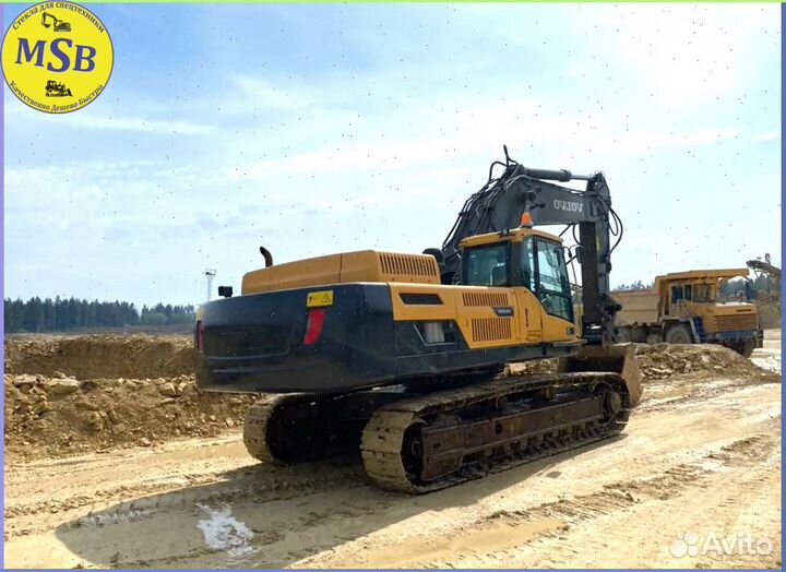 Закаленное стекло на экскаватор гусеничный Volvo EC480