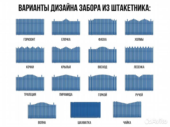 Евроштакетник заборный