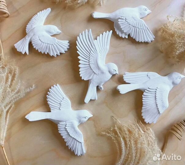 Птицы из гипса