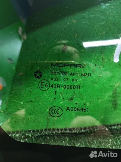 Стекло багажника правое Dodge Caliber PM 2008