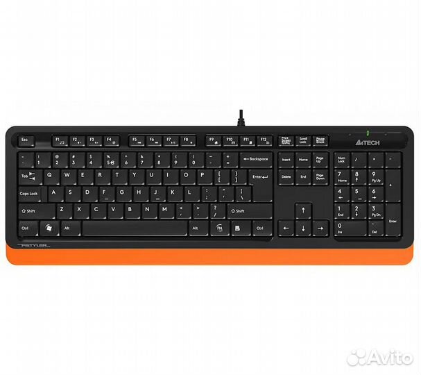 Клавиатура A4Tech Fstyler FK10, черный/оранжевый