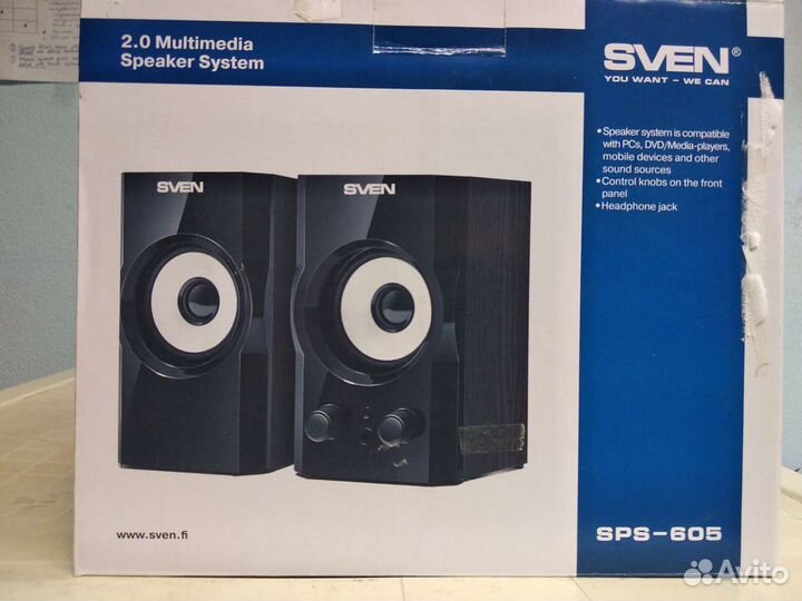 Акустические колонки Sven 2.0 SPS-605