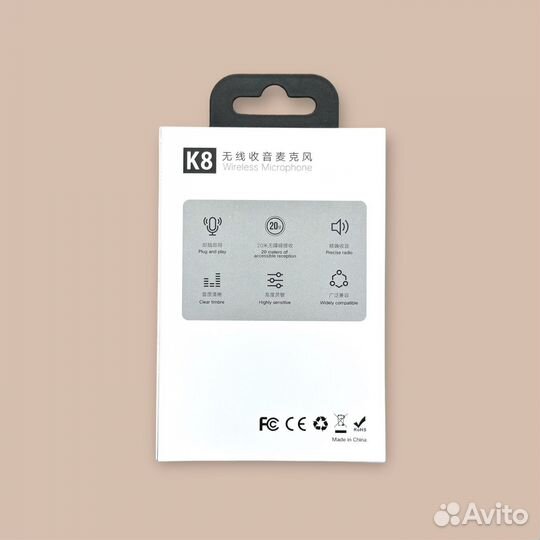 Петличный микрофон беспроводной для Android iOS