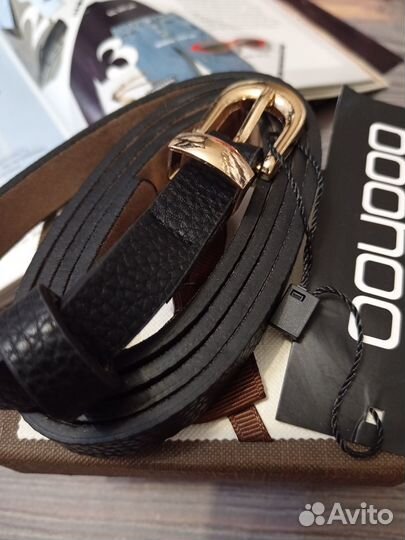 Пояс узкий чёрный женский новый