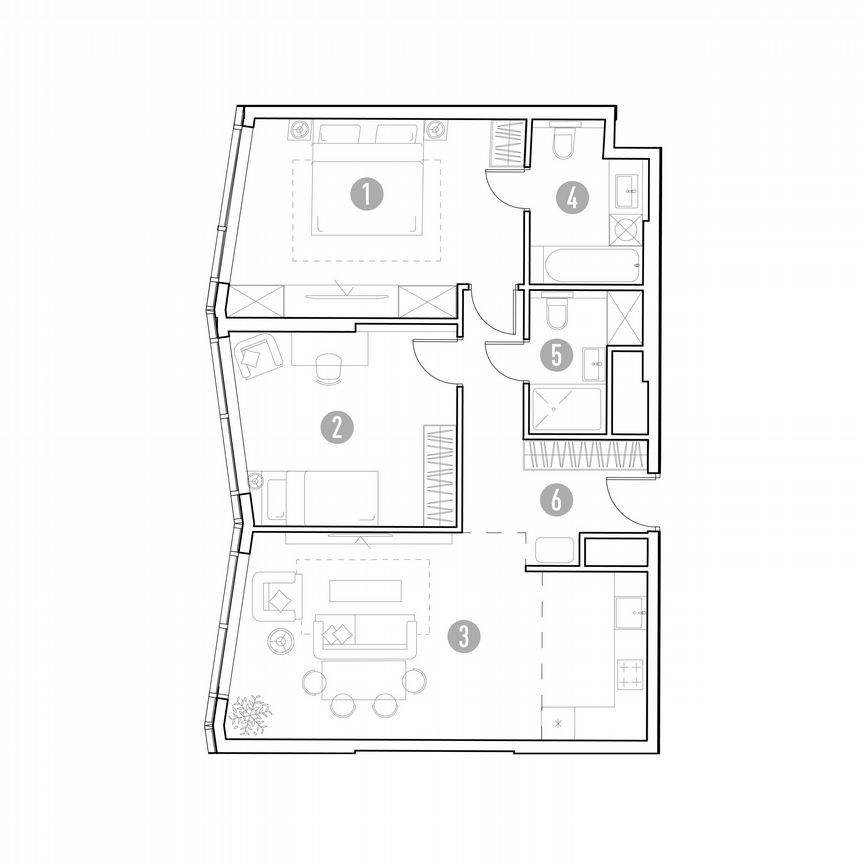 2-к. квартира, 77,2 м², 30/35 эт.