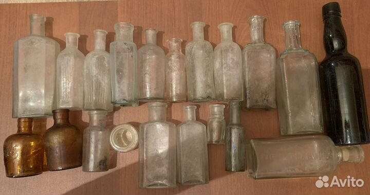 Старинные Немецкие Пузырьки, Бутылки, Чернильницы