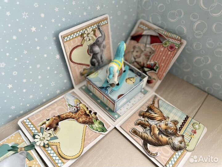 Открытка коробка детская