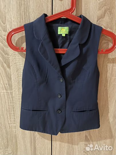 Жилетка школьная синяя