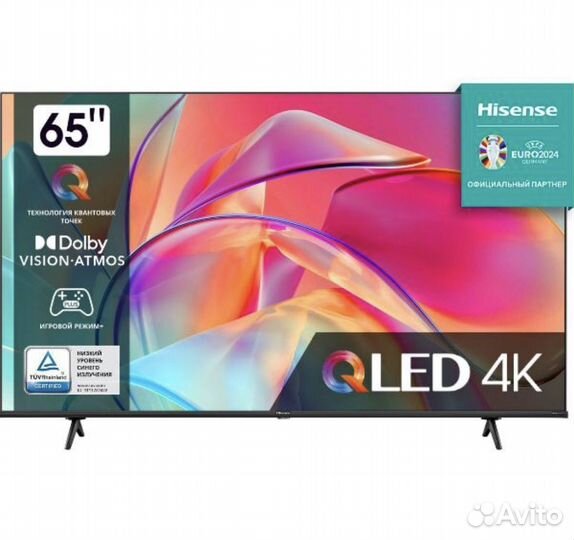 Телевизор Hisense 65E7KQ чек/гарантия