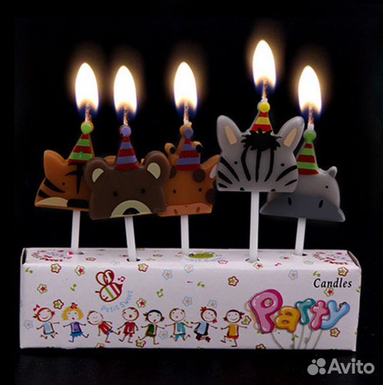 Топперы-свечи для тортов и капкейков 5 шт