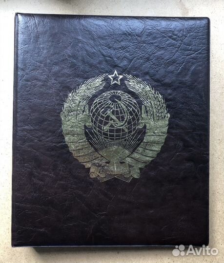 Альбом - обложка для монет на кольцах без листов