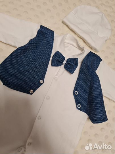 Костюм комбинезон смокинг для новорожденных