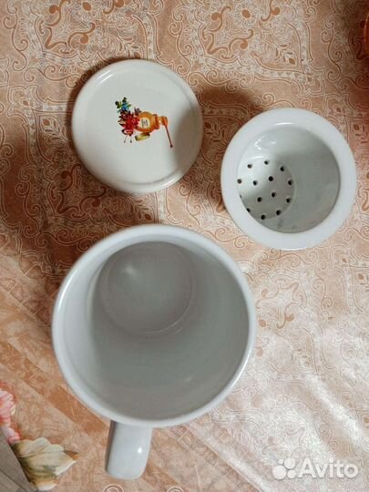 Кружка с заварником (разборная) керамика