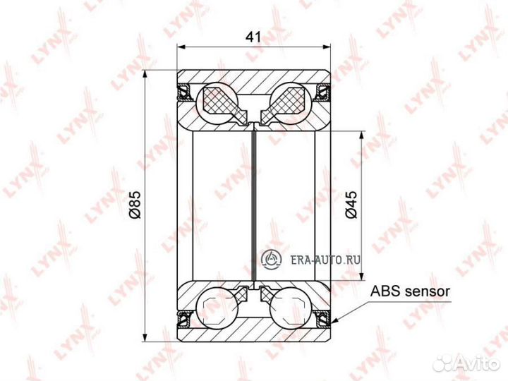 Lynxauto WB1293 Комплект подшипника ступицы колеса