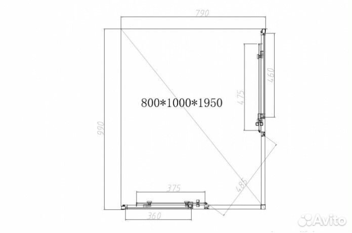 Душевой уголок Vincea Slim-N VSS-4SN 100x80