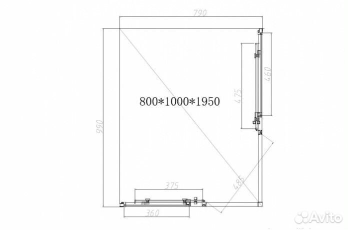 Душевой уголок Vincea Slim-N VSS-4SN 100x80