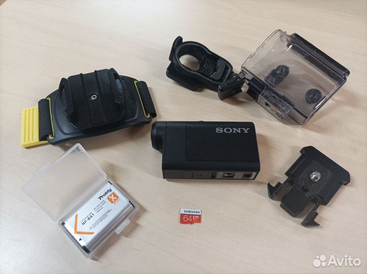 Sony hdr as50 + 64гб + акб + крепление