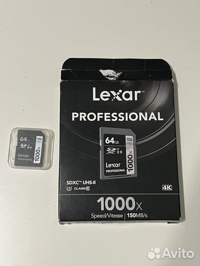 Карта памяти SD 64 gb Lexar professional