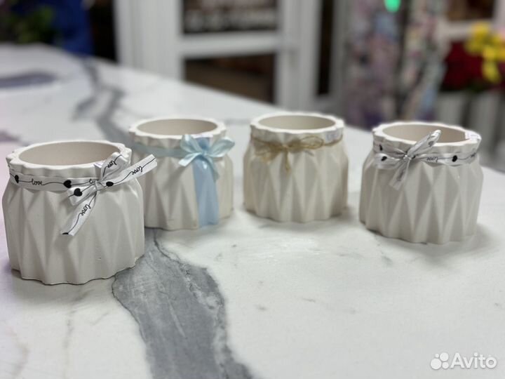 Кашпо из гипса