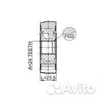 Шрус карданного вала 24x78 volvo S40 II 2004