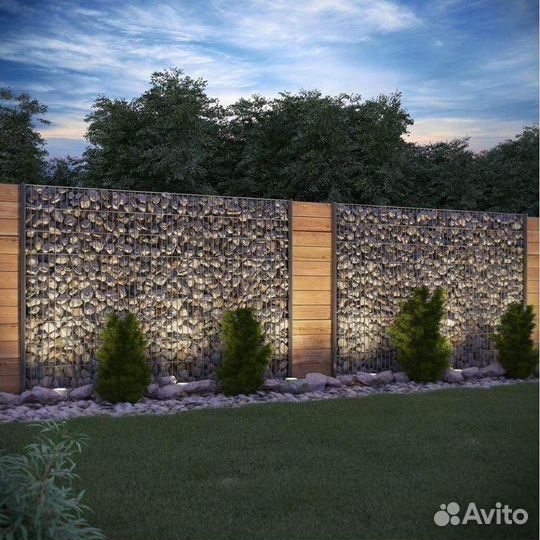 Забор из габионов