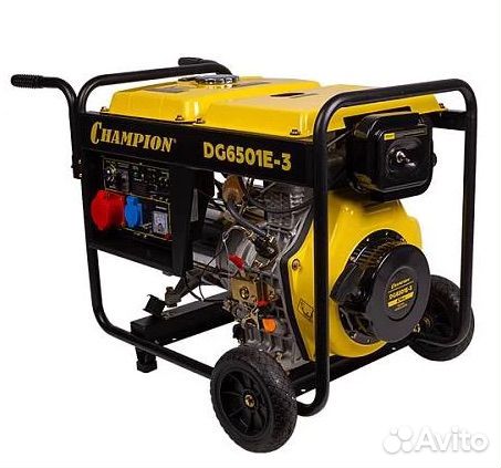 Генератор диз. champion DG6501E-3