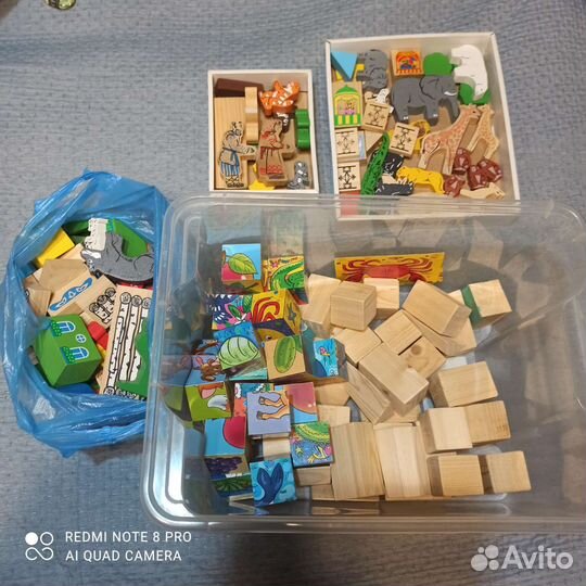 Деревянный конструктор Томик и кубики