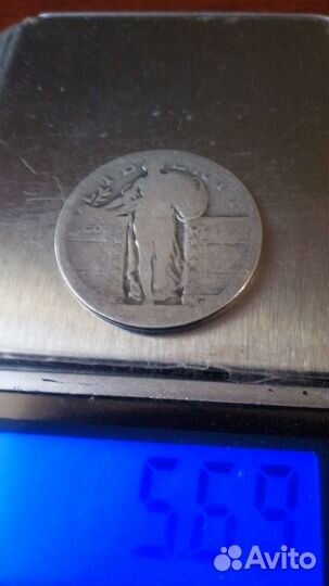 Монета старый сша(liberty) 1921 год.серебро