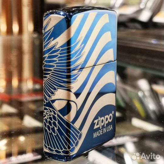 Zippo Premium - Patriotic Eagle 360 Laser Engraved